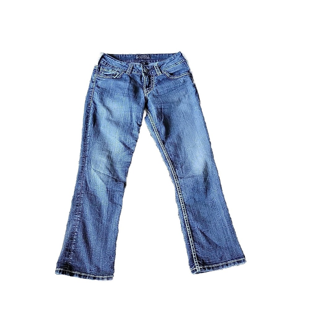 Silver Jeans Suki Capri Jeans Womens Size 29 Medium Wash Denim Stretch